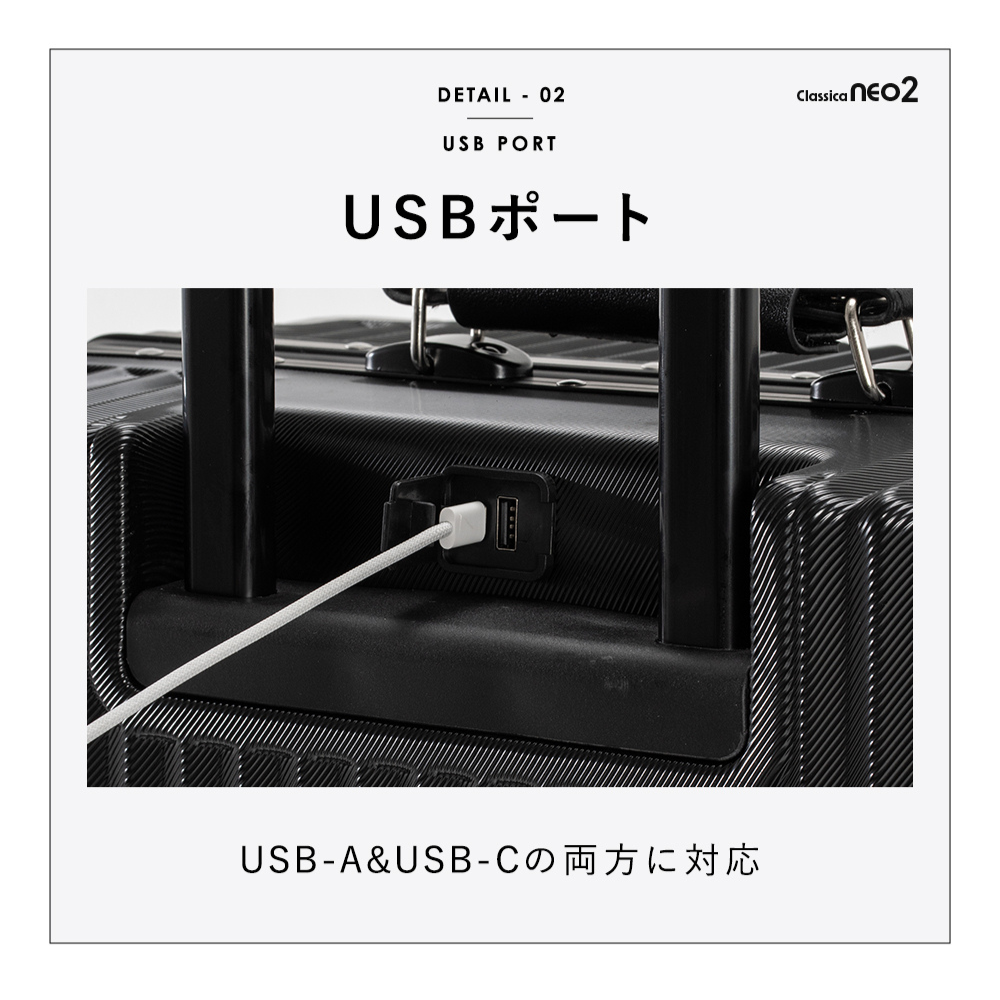 【記録級スーツケース、遂に進化】Classica NEO2 スーツケース キャリーケース 機内持ち込み キャリーバッグ ロック付きキャスター 着脱可能キャスター