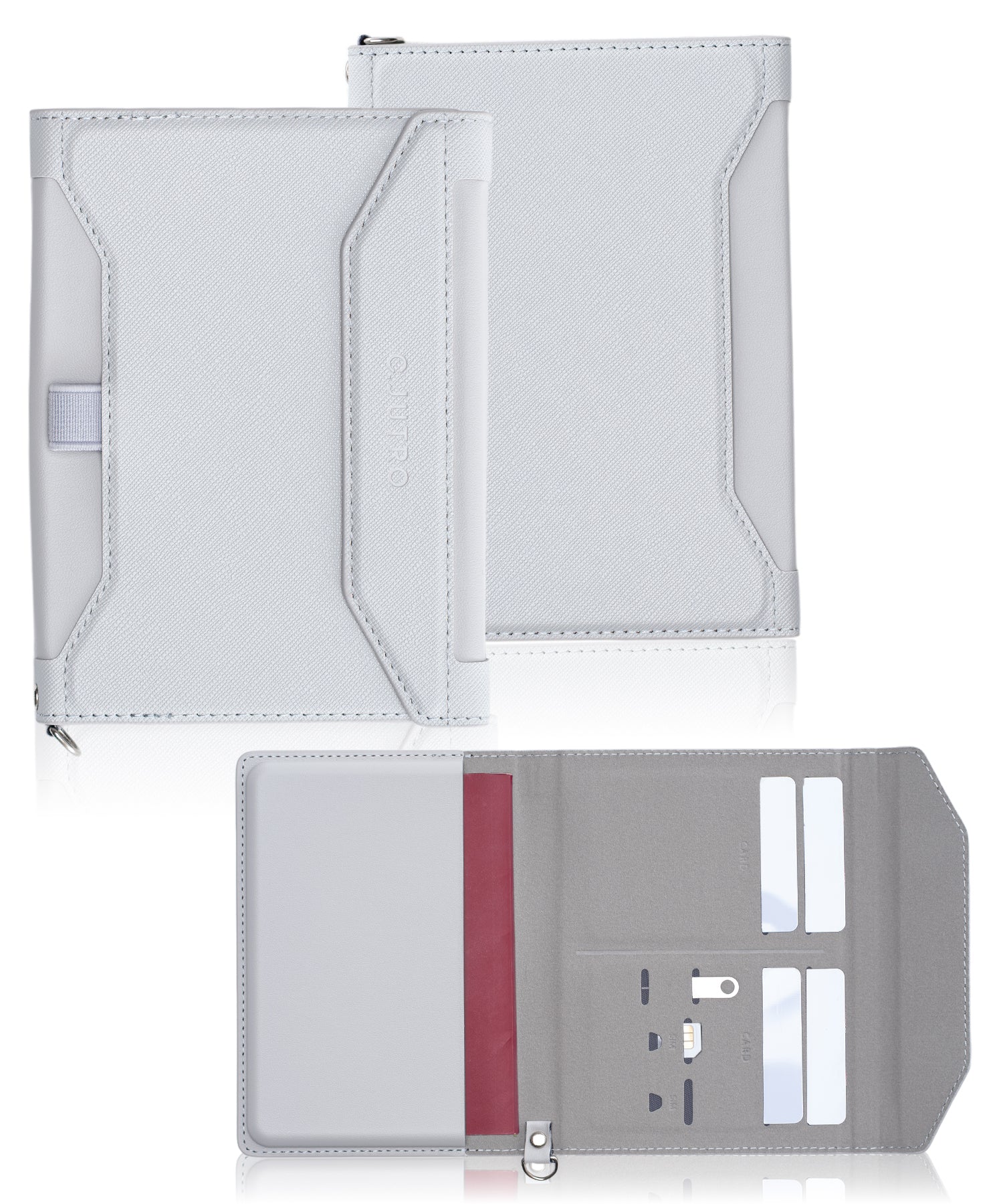 【薄型×大容量】 パスポートケース パスポートカバー トラベルポーチ 旅行用品 ヴィーガンレザー 撥水 耐久性 カード収納 SIMポケット付き ペンホルダー搭載 軽量 コンパクト 男女兼用 ギフト用化粧箱