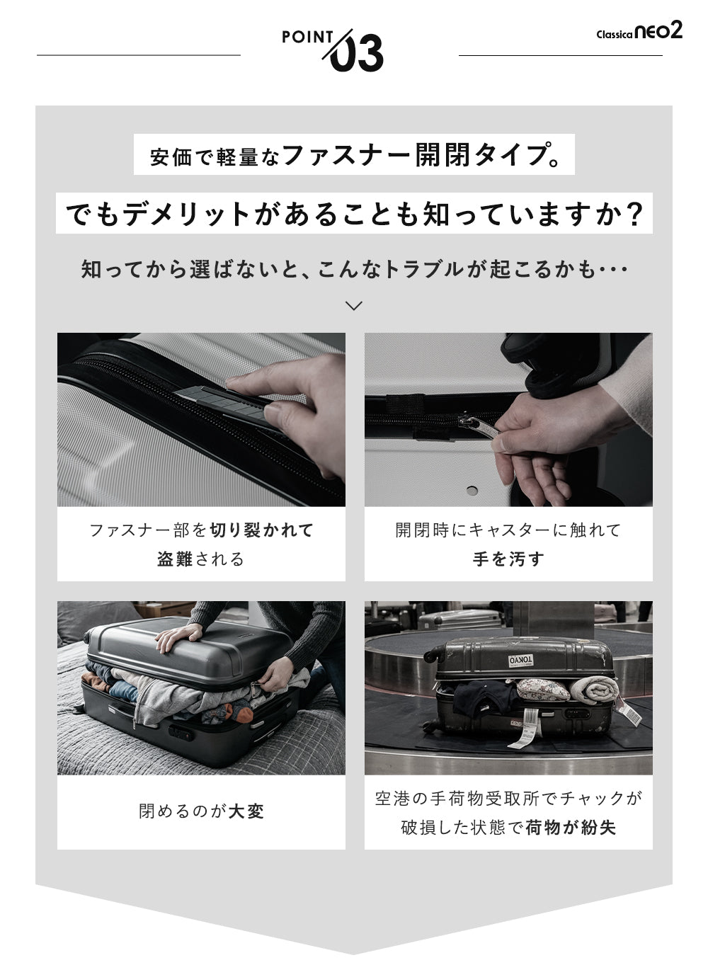 記録級スーツケース、遂に進化】Classica NEO2 スーツケース キャリー