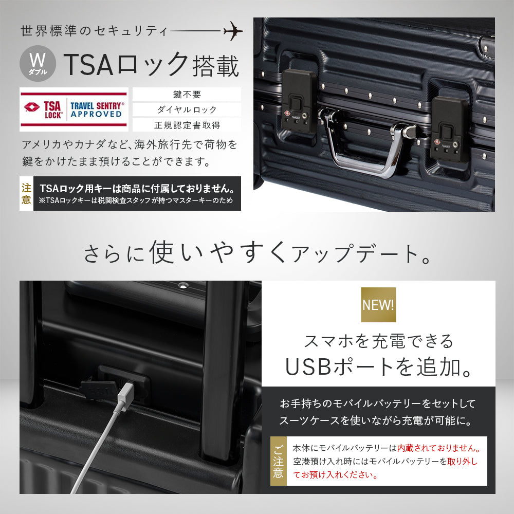 2024年最新作_日本企業企画】キャリーケース 多機能・2ロック高
